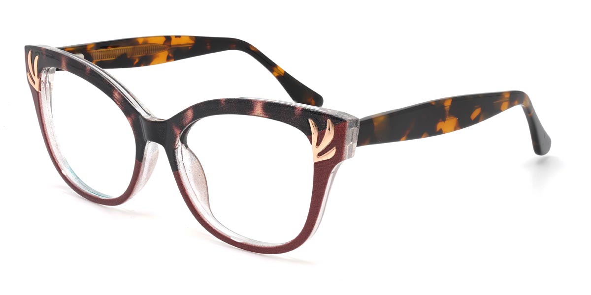 Wine Tortoiseshell Brianna - Square Glasses