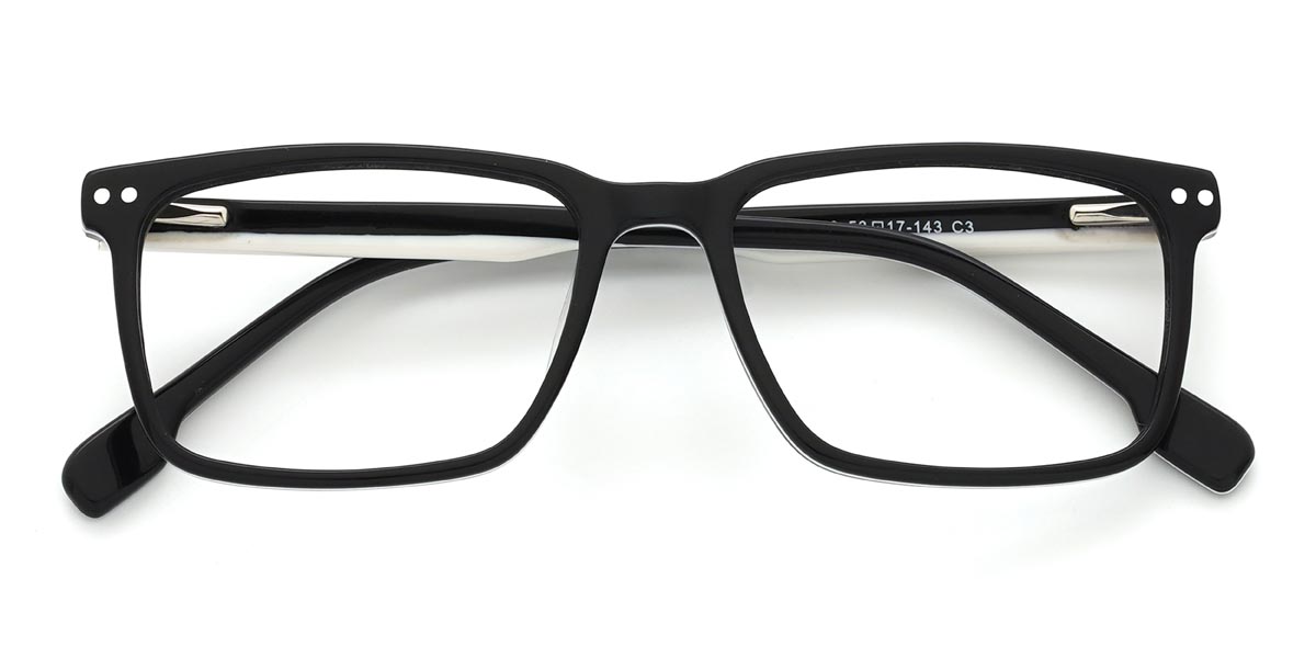 Noir Blanc Christian - Rectangle Glasses