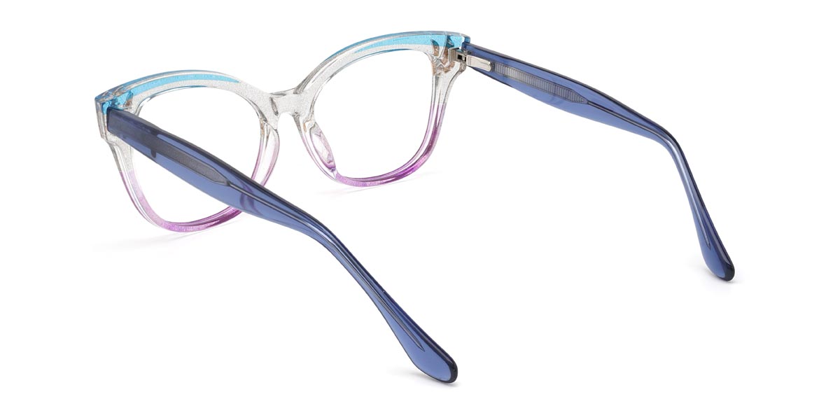 Blue Clear Purple Brianna - Square Glasses