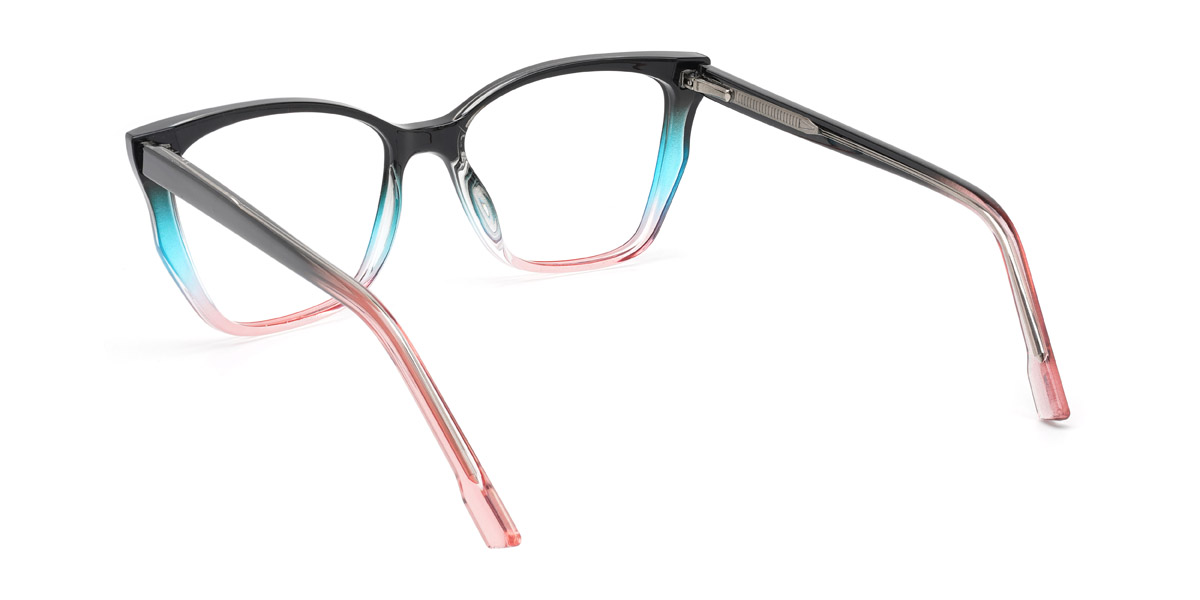 Black Blue Pink Mercedes - Square Glasses