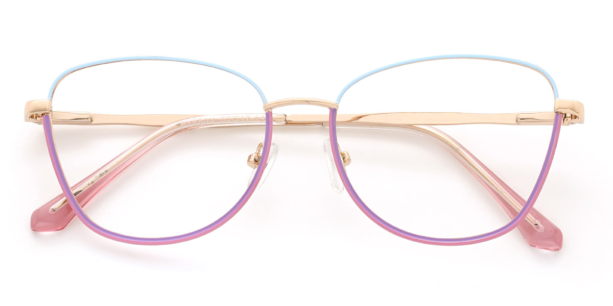 Rose Violet Bleu Ophelia - Cat Eye Glasses