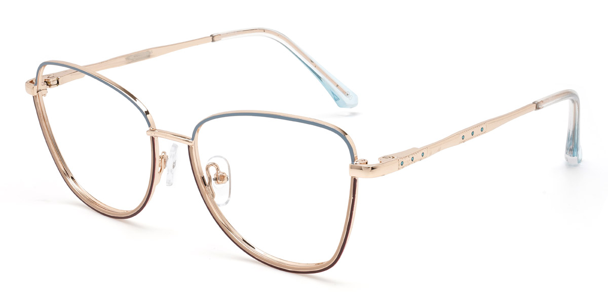 Bor khaki kék Ophelia - Cat Eye Glasses