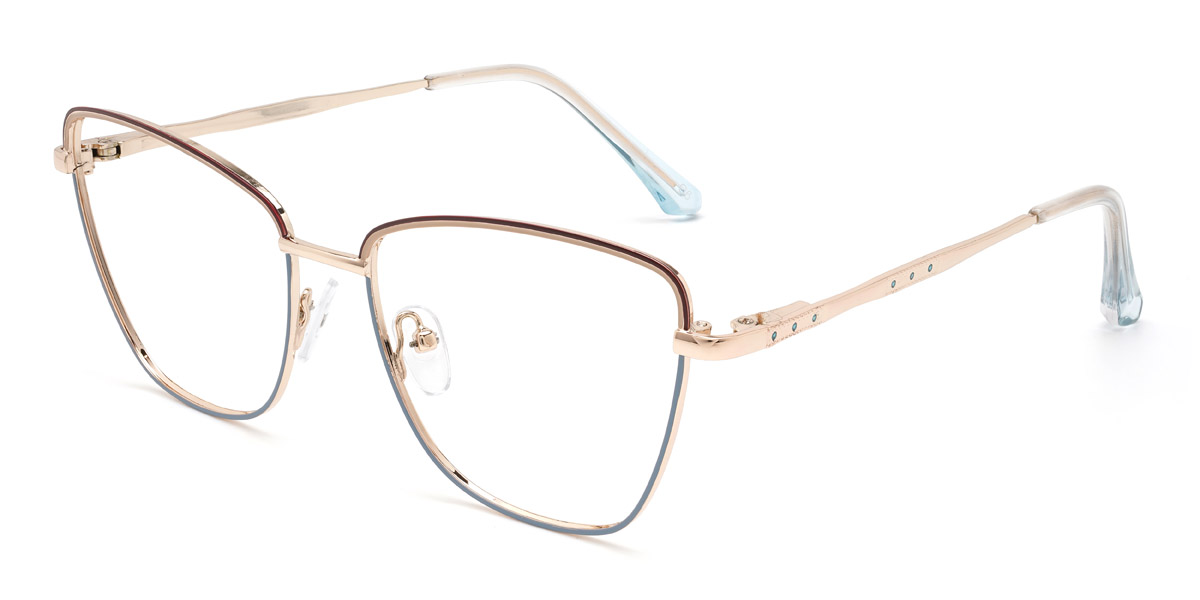 Wein Khaki Blau Philomena - Cat Eye Glasses