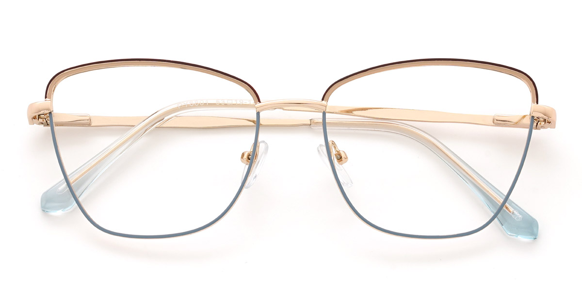 Wein Khaki Blau Philomena - Cat Eye Glasses