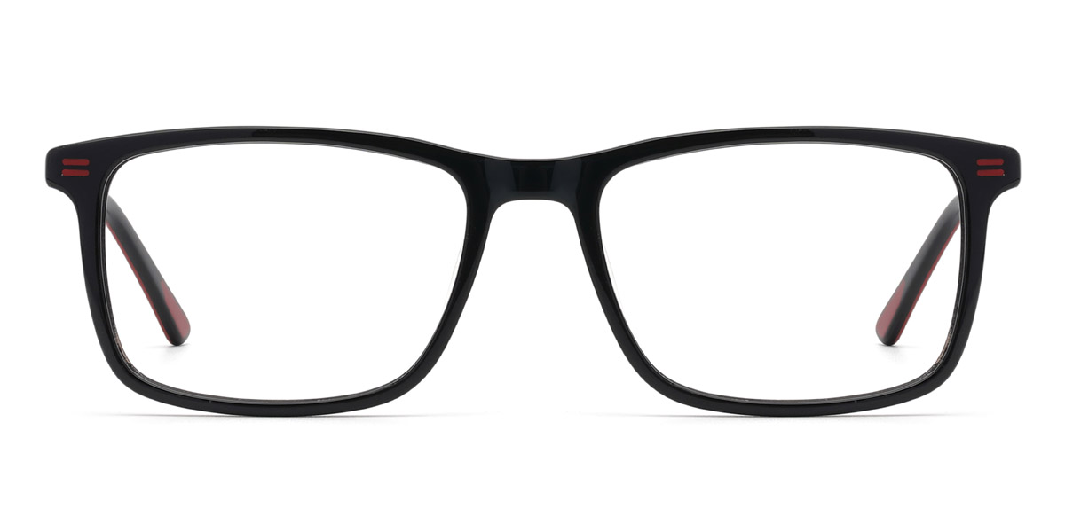 Negro Rojo Aspen - Rectangle Glasses