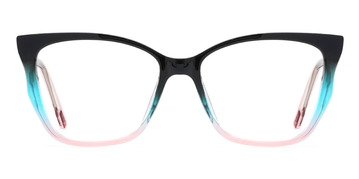 Noir Bleu Rose Mercedes - Square Glasses