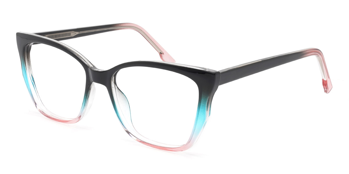 Noir Bleu Rose Mercedes - Square Glasses