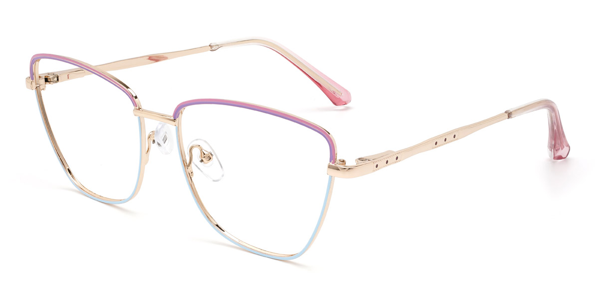 Rose Violet Bleu Philomena - Cat Eye Glasses