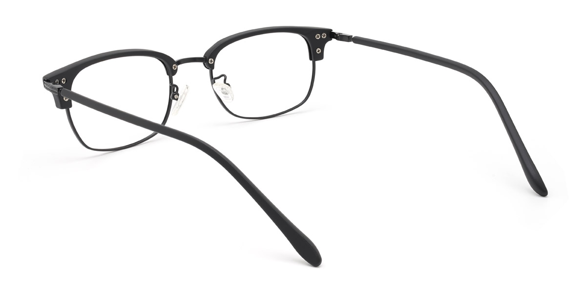 Matte Black Steward - Rectangle Glasses