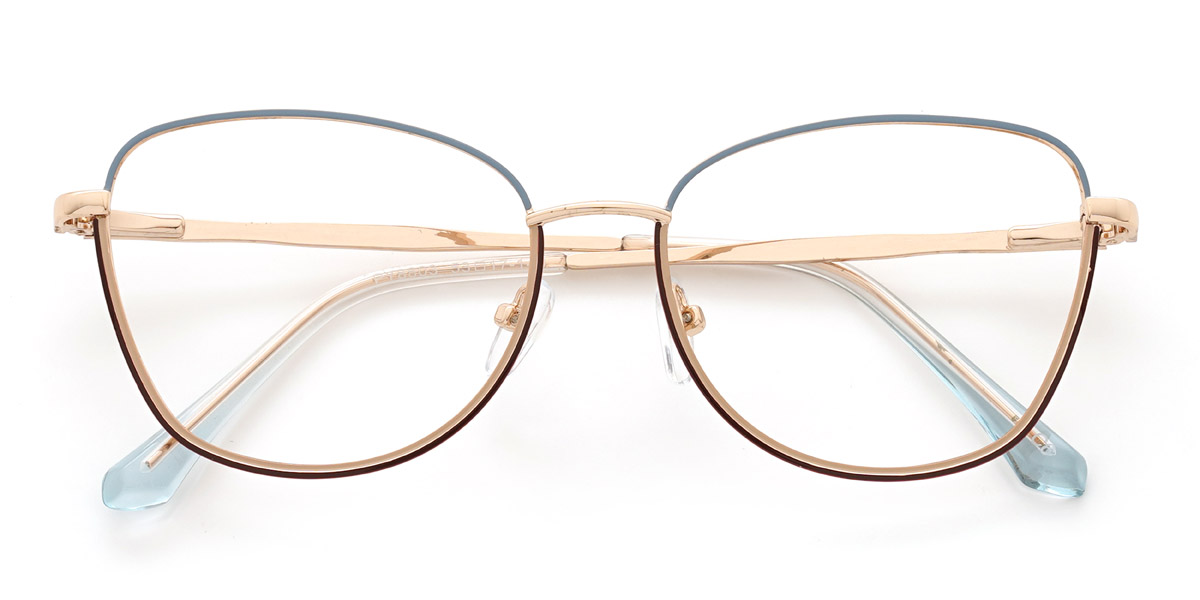 Vino Kaki Azul Ophelia - Cat Eye Glasses