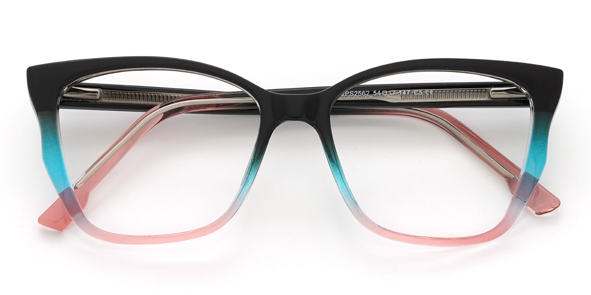 Negro Azul Rosa Mercedes - Square Glasses