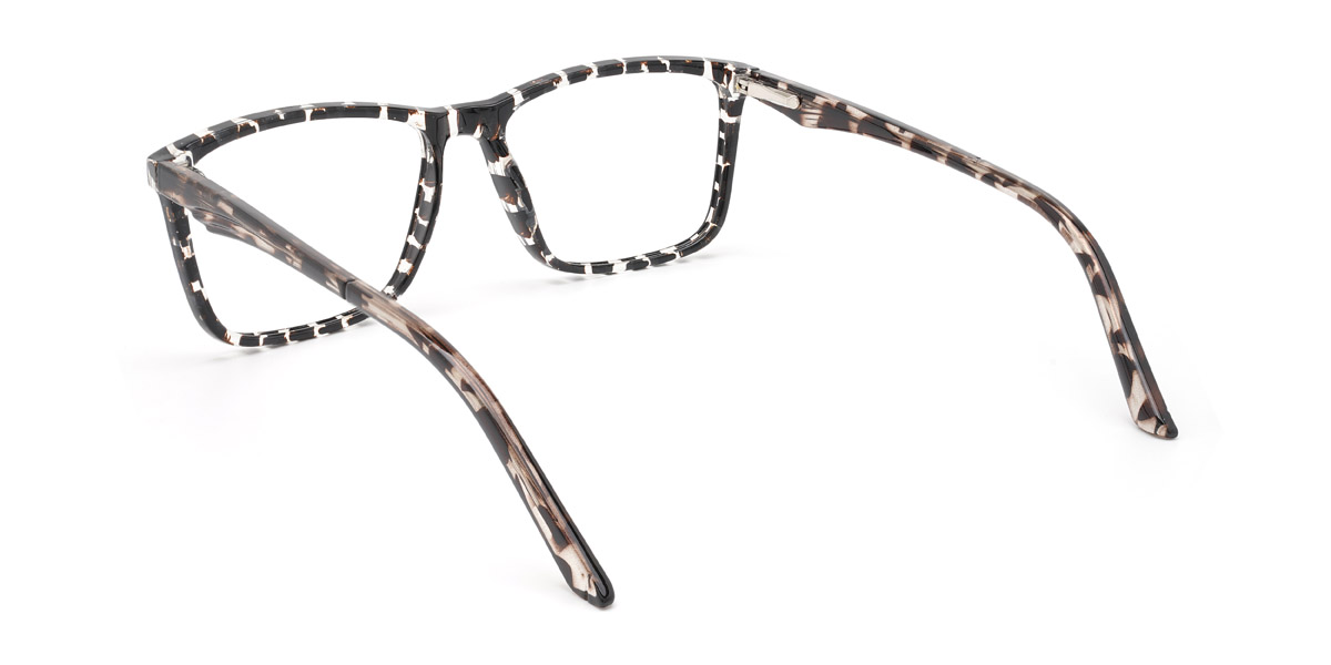 Noir Écaille de tortue Ronaldo - Rectangle Glasses