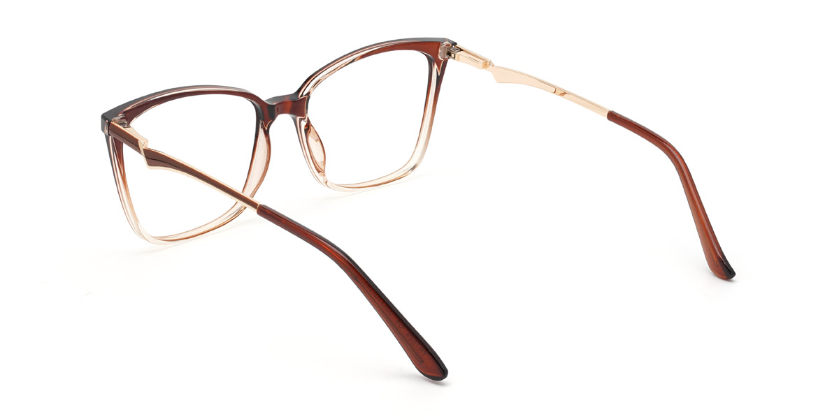 Gradient Brown Ishara Glasses - Cat Eye Glasses