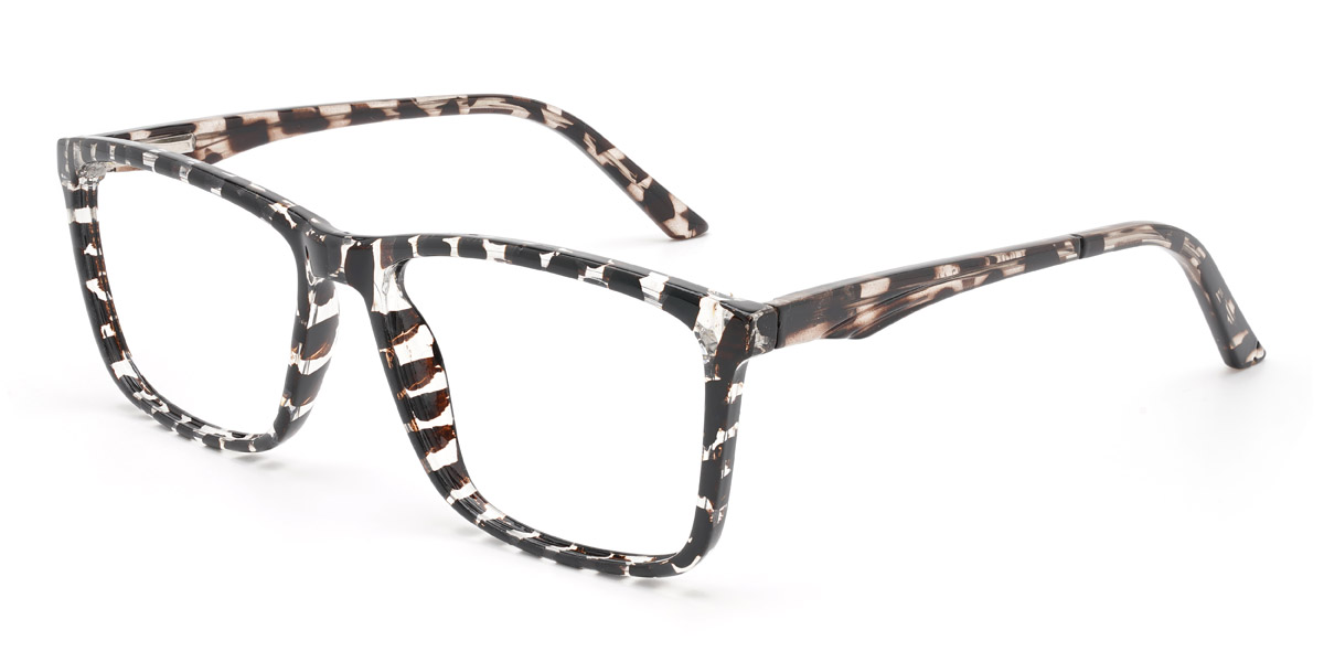 Black Tortoiseshell Ronaldo - Rectangle Glasses