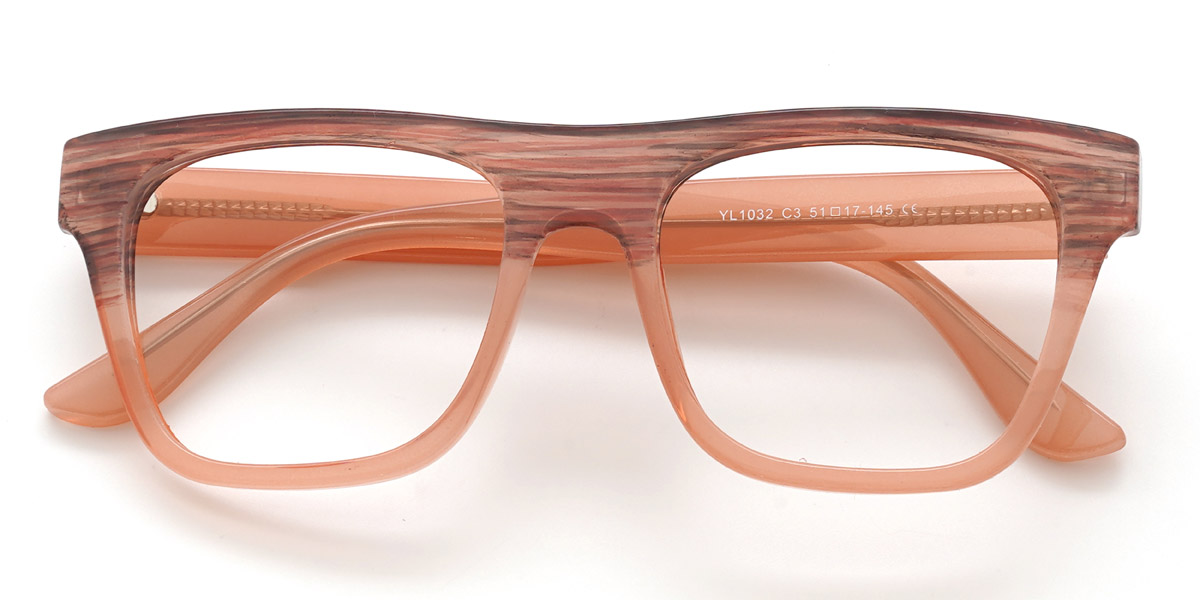 Orange Carina - Square Glasses