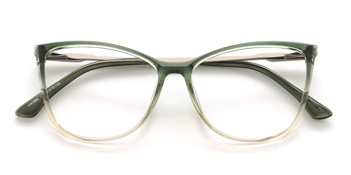 Degradado verde Emerald - Cat Eye Glasses