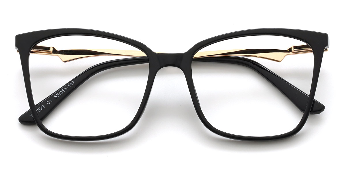 Black Ishara Glasses - Cat Eye Glasses