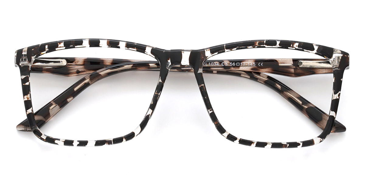 Noir Écaille de tortue Ronaldo - Rectangle Glasses