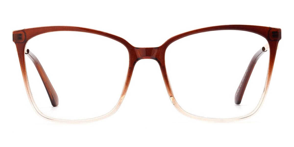 Gradient Brown Ishara - Cat Eye Glasses