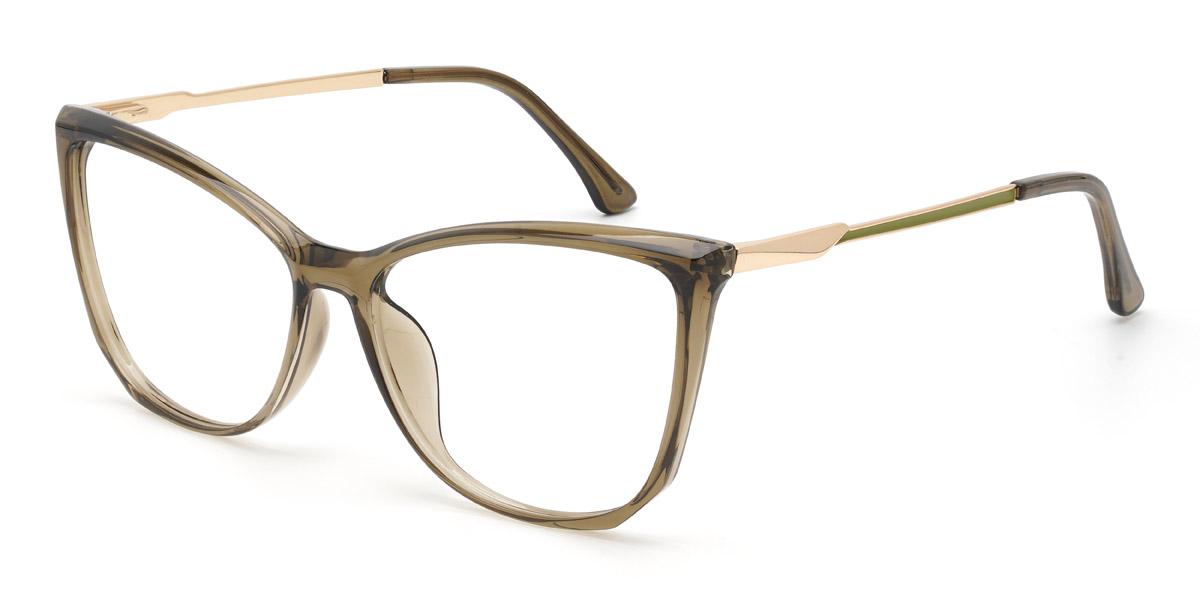 Brownish green Emerald Glasses - Cat Eye Glasses