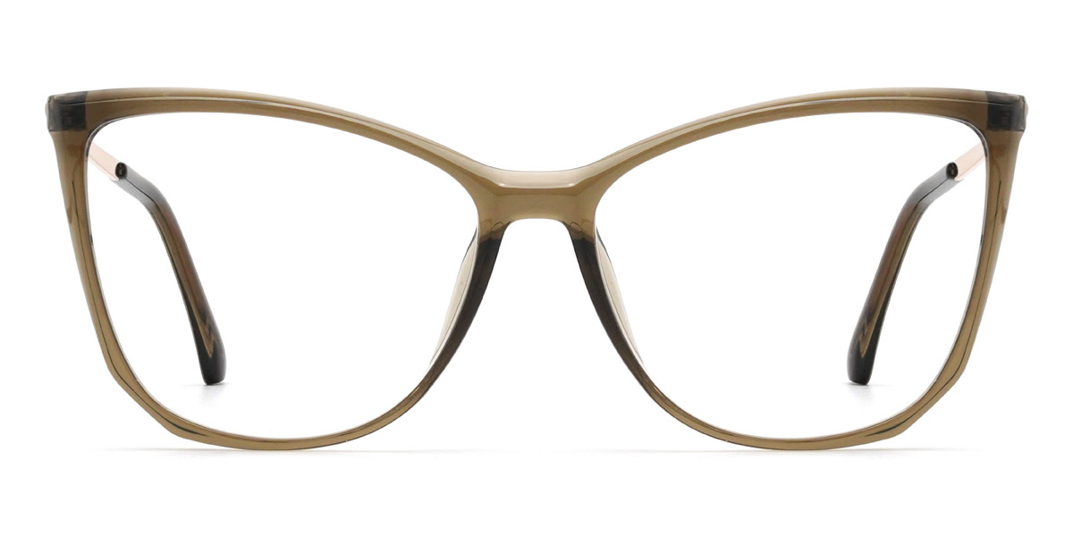 Brownish green Emerald Glasses - Cat Eye Glasses