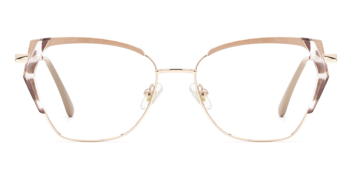 Arany cameo barna Qearl - Cat Eye Glasses