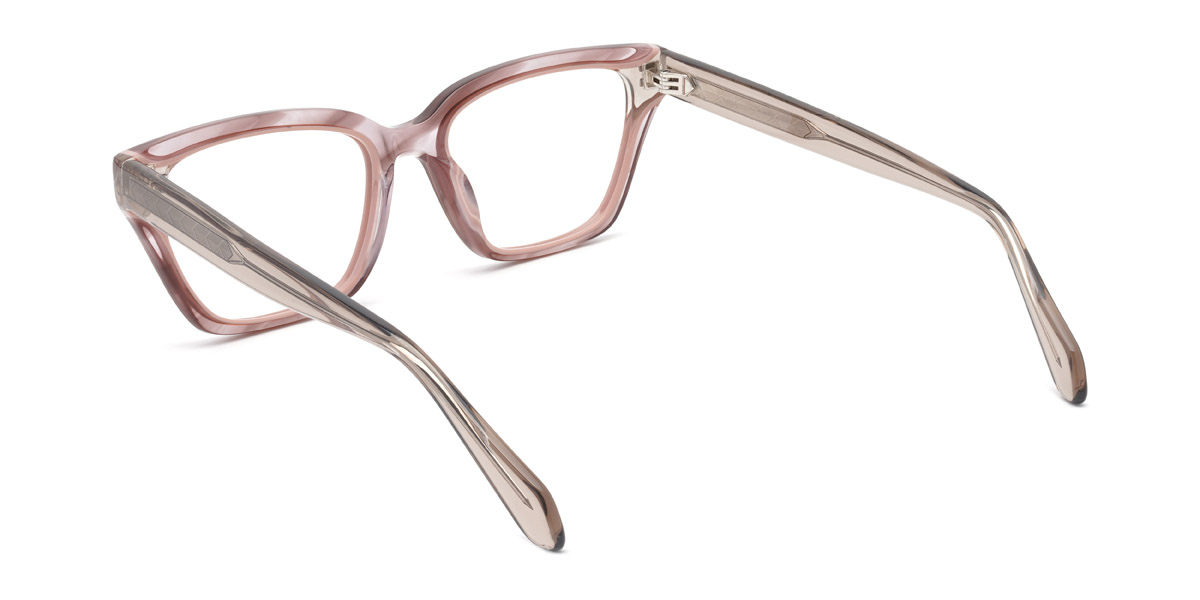 Pink Tortoiseshell Devlin - Rectangle Glasses