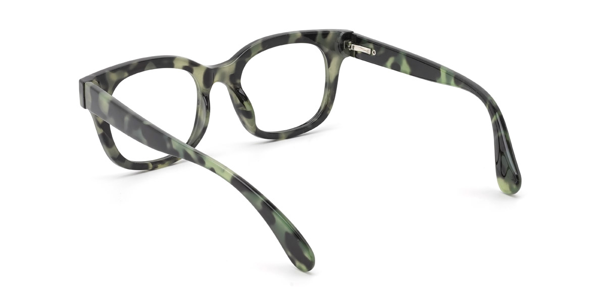 Green Tortoiseshell Wanda - Square Glasses