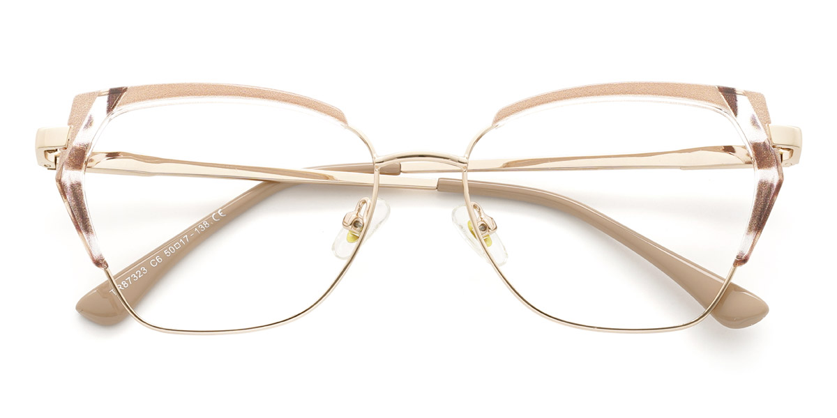 Or Camée Marron Qearl - Cat Eye Glasses