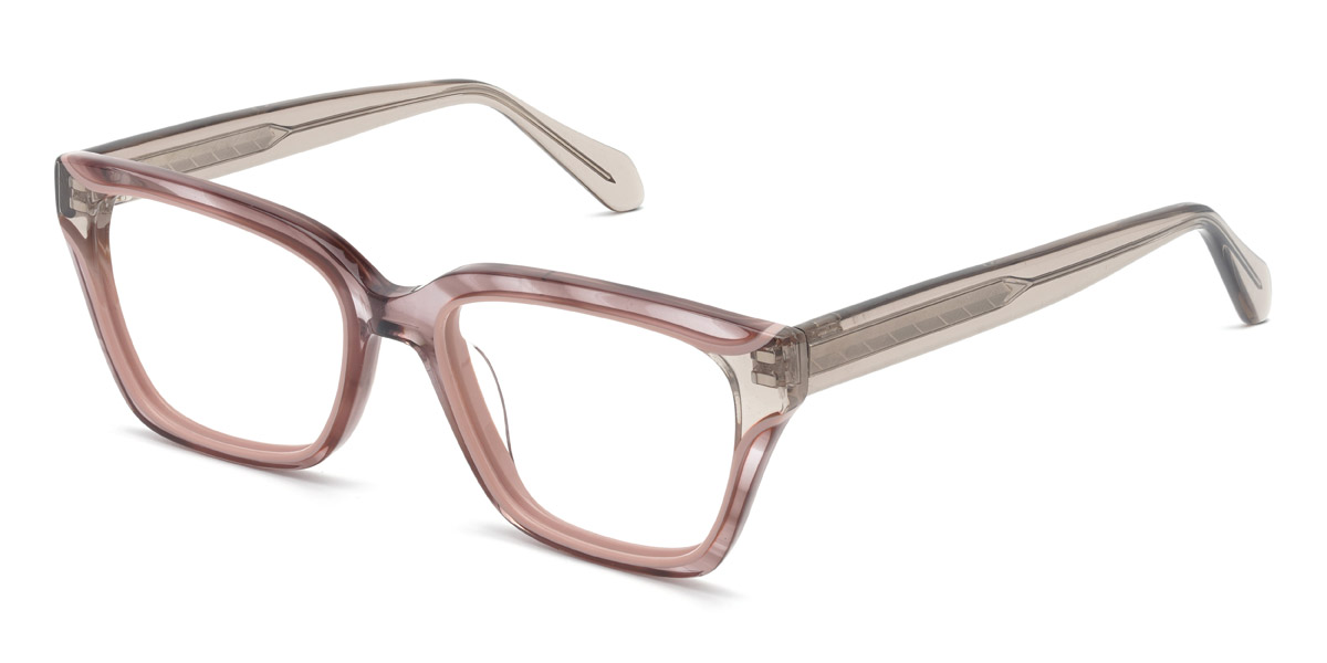 Pink Tortoiseshell Devlin - Rectangle Glasses