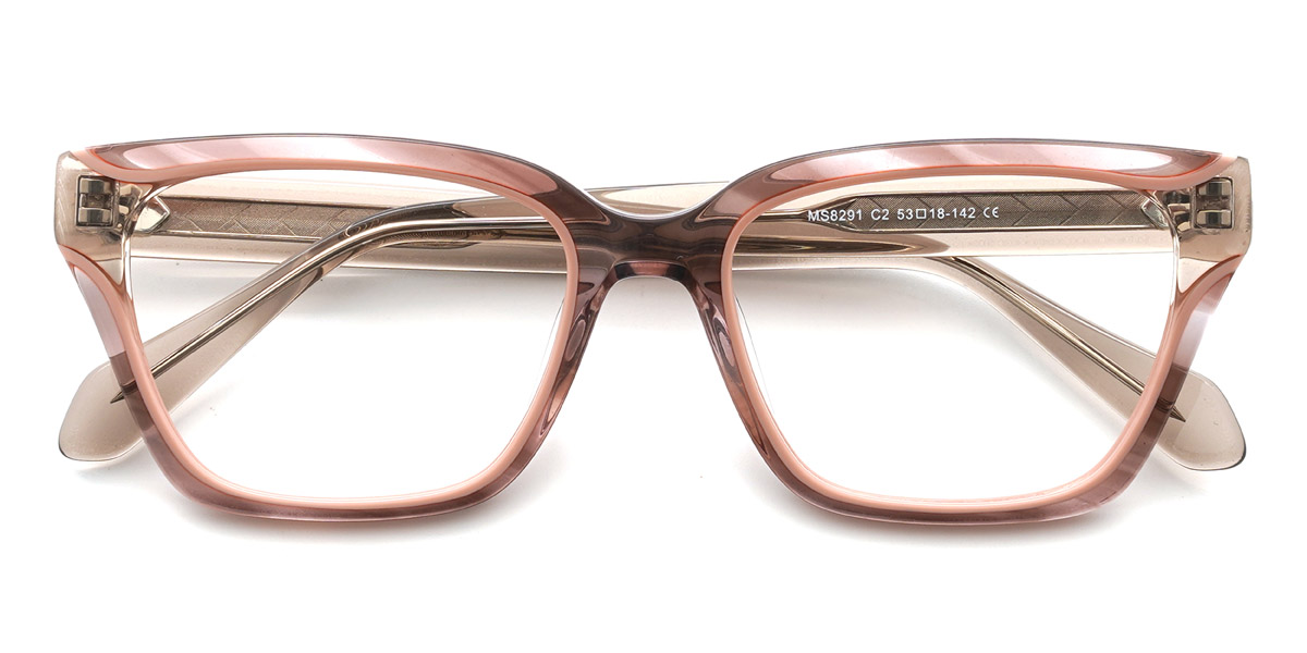 Pink Tortoiseshell Devlin - Rectangle Glasses