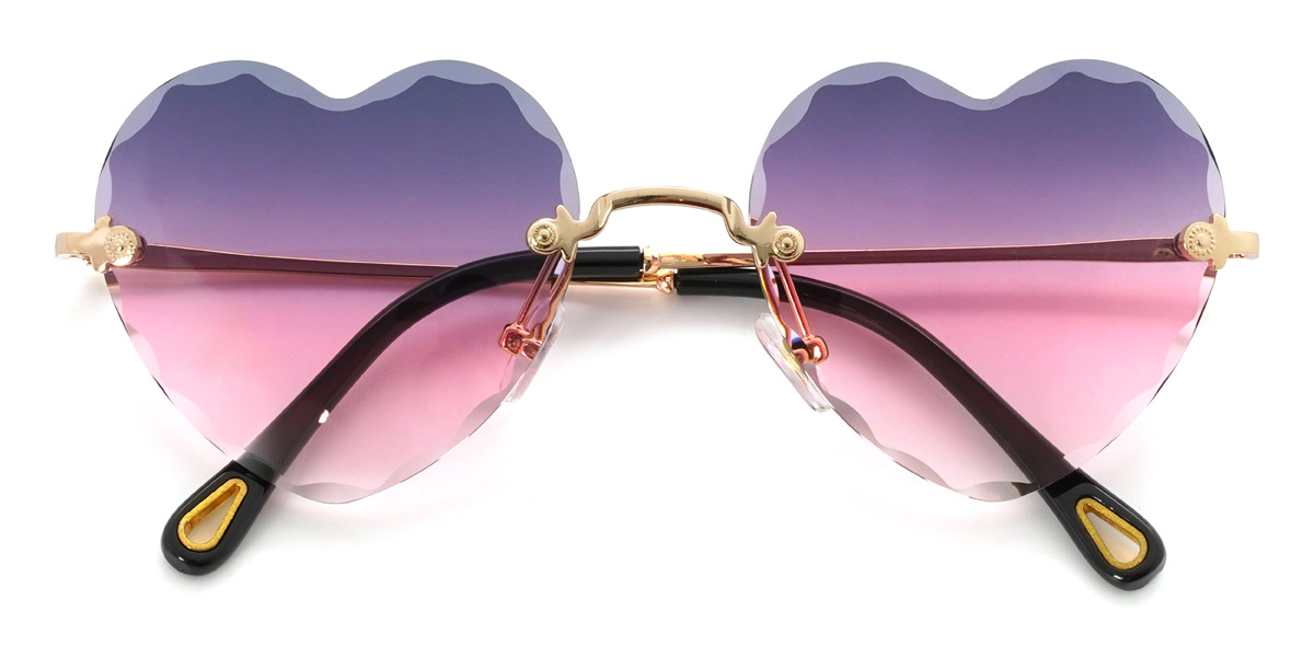 Purple Pink Efah Glasses - Oval Sunglasses