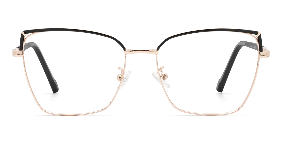 Gold Black Scarlette - Rectangle Glasses