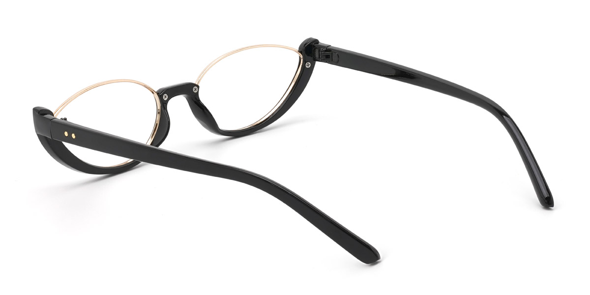 Black Paulina Glasses - Cat Eye Glasses