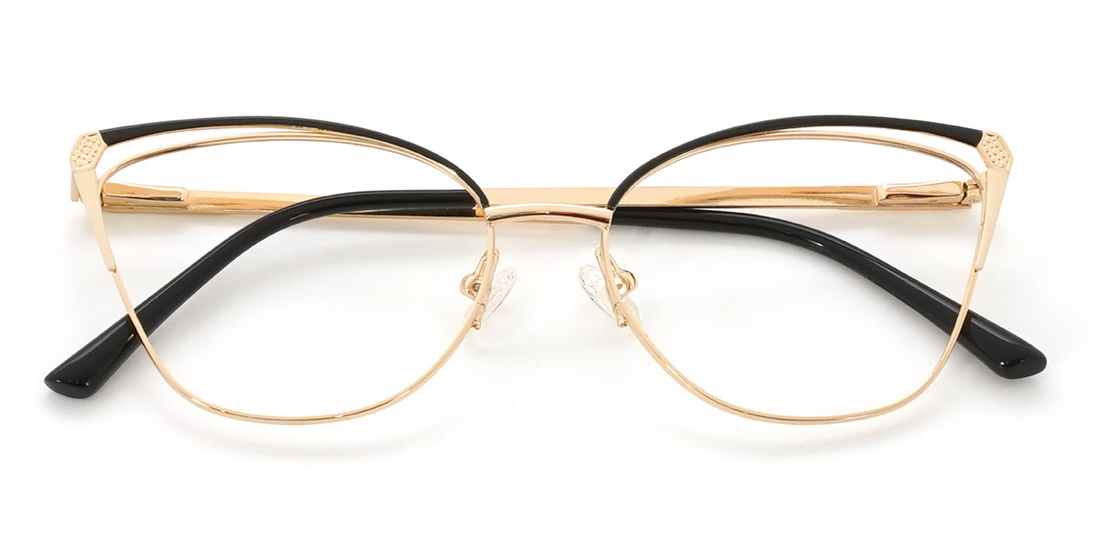 Arany fekete Hayley - Cat Eye Glasses