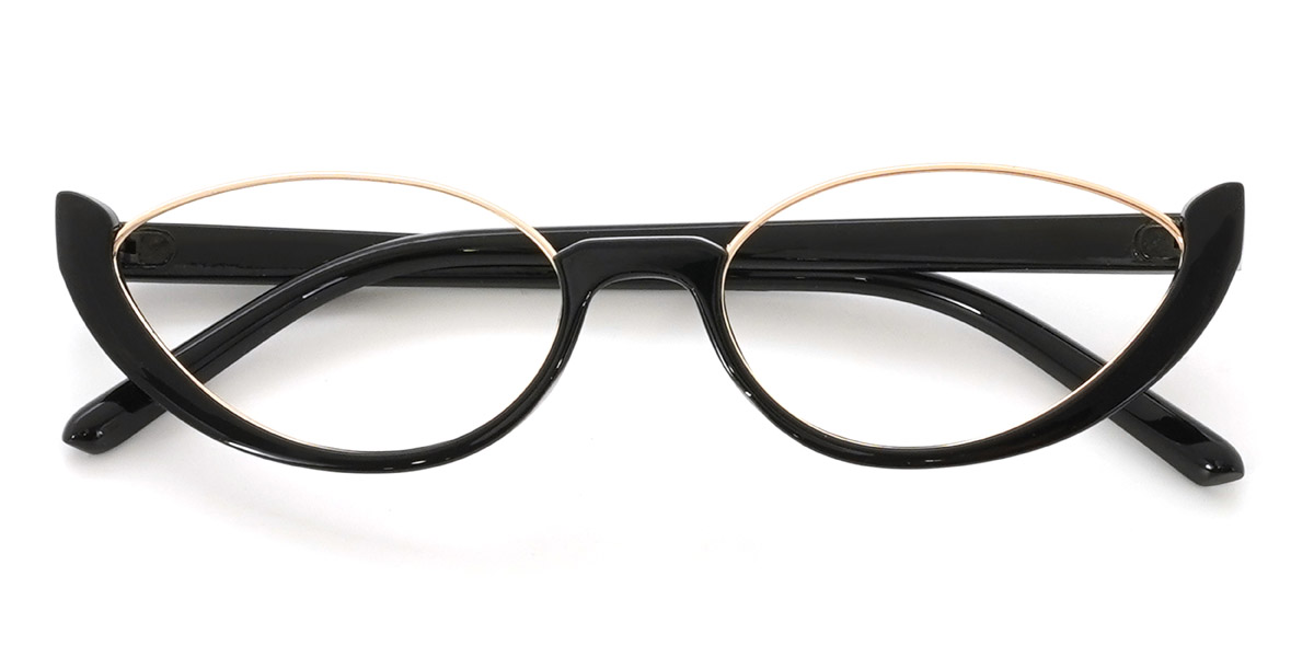 Black Paulina Glasses - Cat Eye Glasses