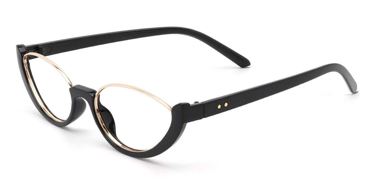 Black Paulina Glasses - Cat Eye Glasses