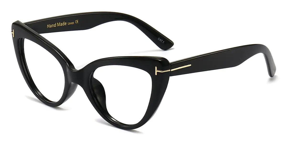 Negro Abyssinia Gafas - Cat Eye Glasses