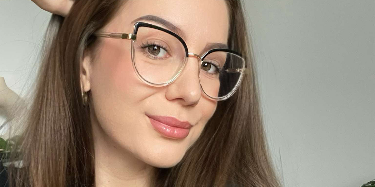 Black Clear Porter - Cat Eye Glasses