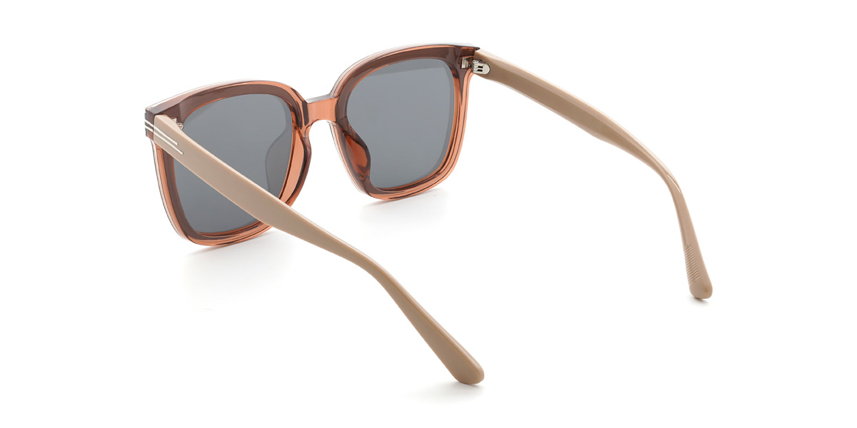 Brown Grey Jolene - Square Sunglasses