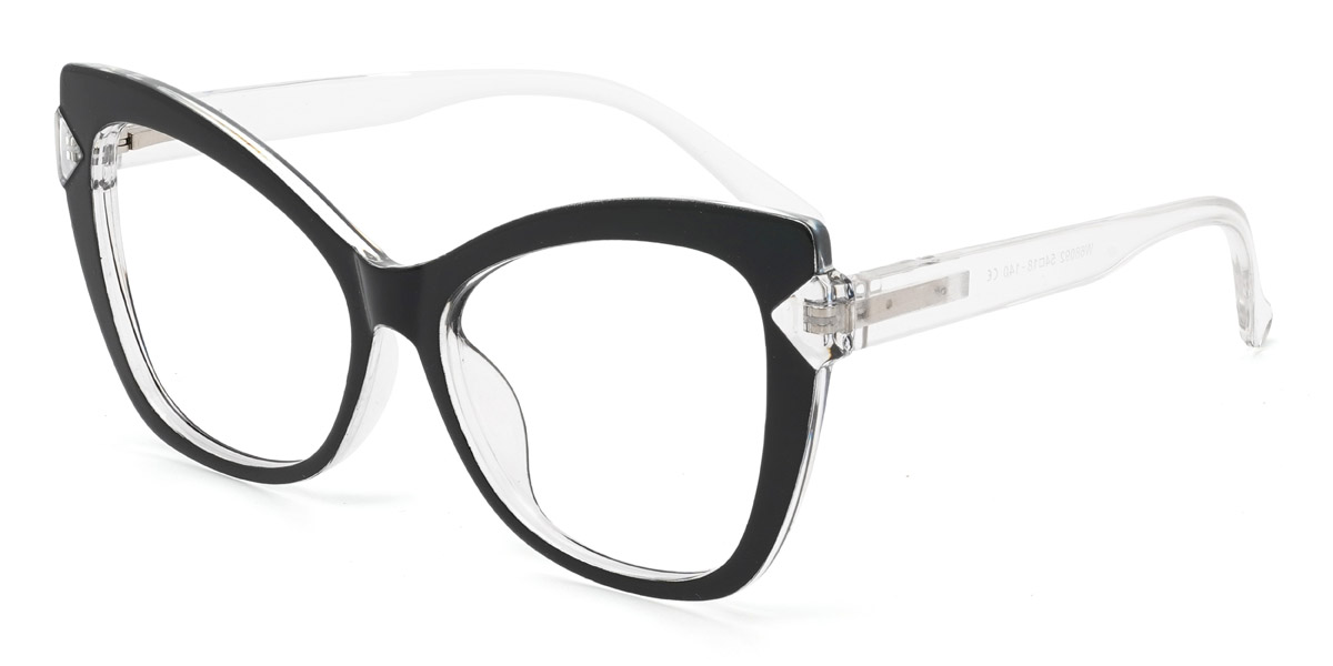 Black Clear Hadassah - Cat Eye Glasses