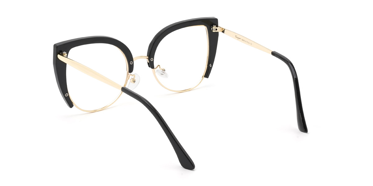 Gold Black Nathalie Glasses - Cat Eye Glasses