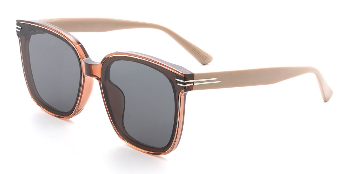 Brown Grey Jolene - Square Sunglasses