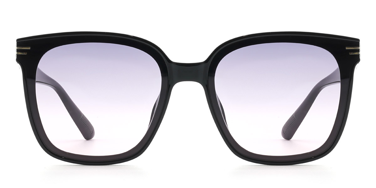 Black Gradual Purple Jolene - Square Sunglasses