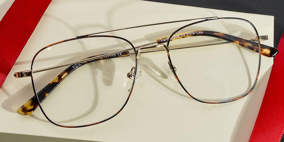 Gold Tortoiseshell Daryl Glasses - Aviator Glasses