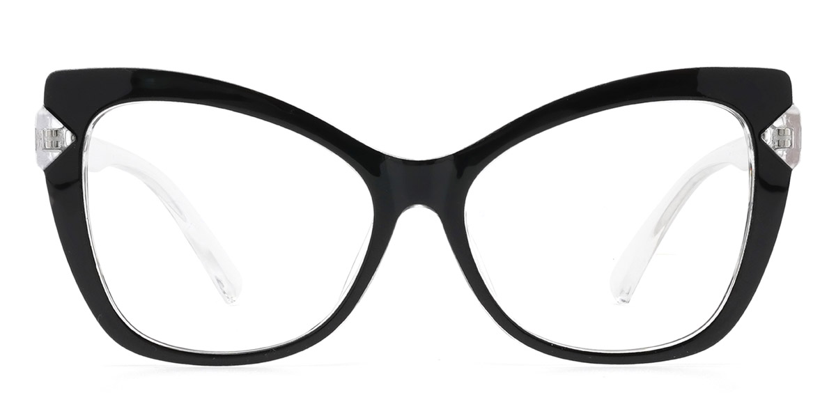 Black Clear Hadassah - Cat Eye Glasses