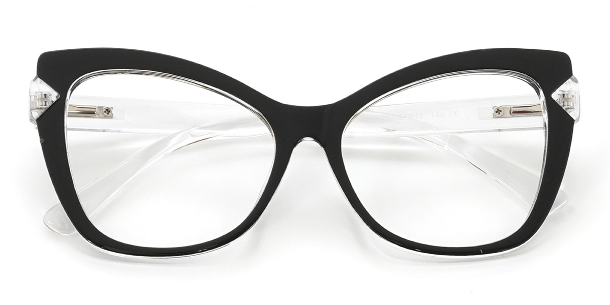 Black Clear Hadassah - Cat Eye Glasses