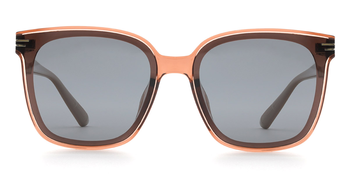 Brown Grey Jolene - Square Sunglasses