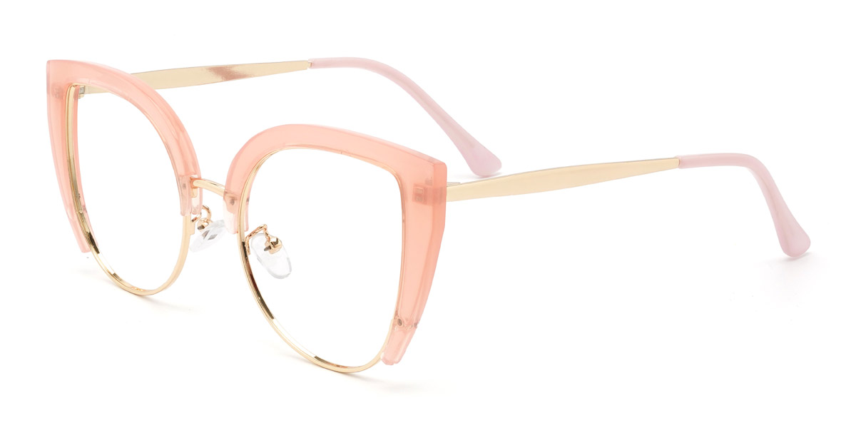 Gold Pink Nathalie - Cat Eye Glasses