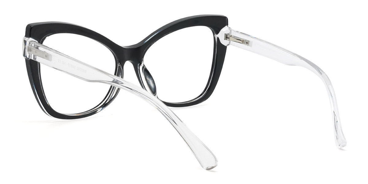 Black Clear Hadassah - Cat Eye Glasses